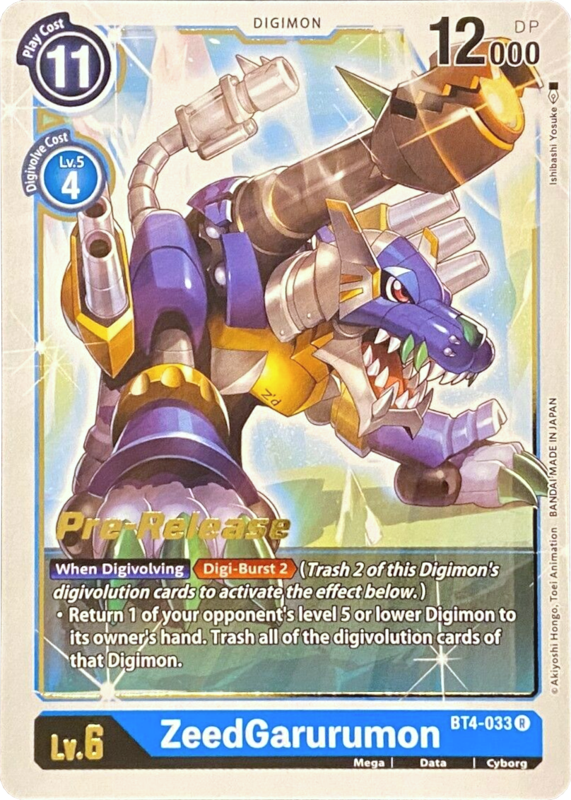 ZeedGarurumon [BT4-033] [Great Legend Pre-Release Promos]