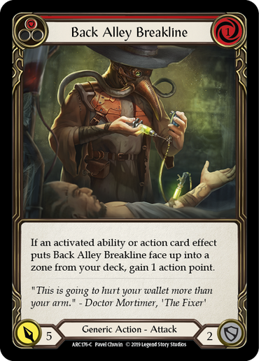 Back Alley Breakline (Red) [ARC176-C] 1st Edition Rainbow Foil