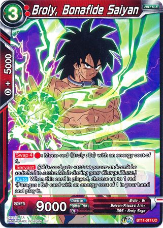 Broly, Bonafide Saiyan [BT11-017]