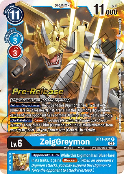 ZeigGreymon [BT11-031] [Dimensional Phase Pre-Release Promos]